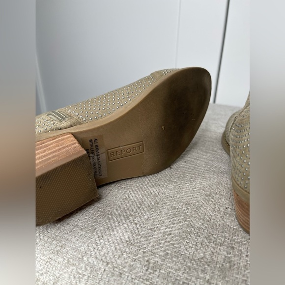 Report Boots Dixie Studded Casual Ankle Bootie Low Block Heel Womens Size 7.5 - Picture 3 of 4